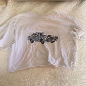 Cropped brandy Melville graphic tee